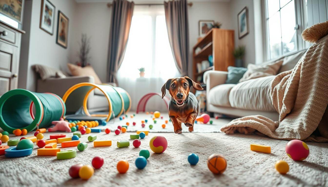 What indoor games and puzzles can keep Dachshunds entertained