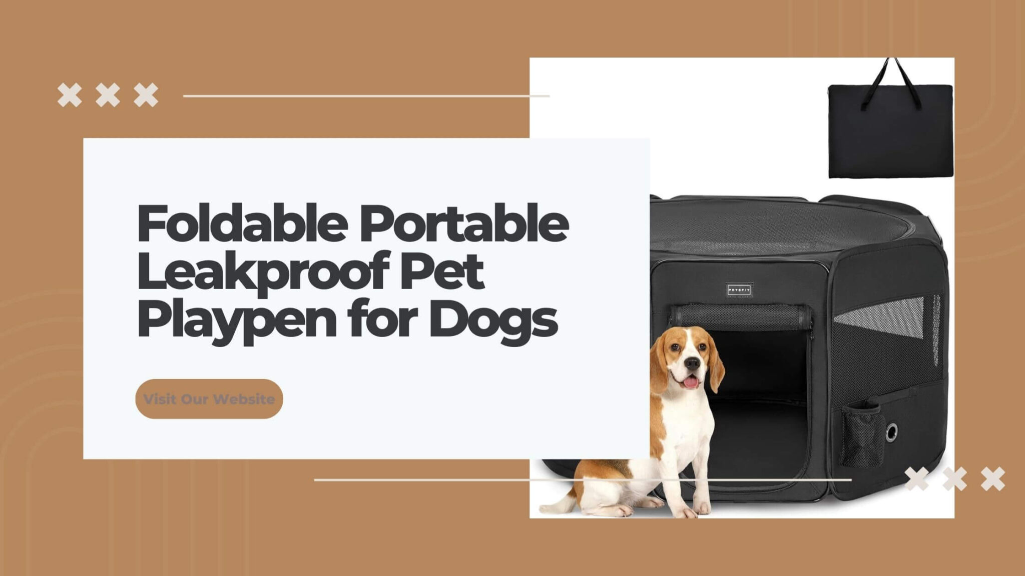 Foldable Portable Leakproof Pet Playpen for Dogs and Cats