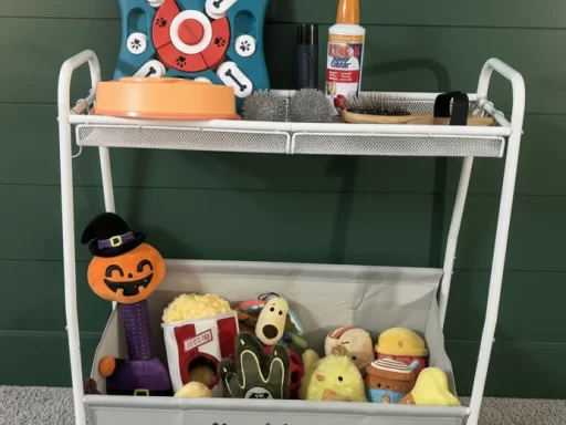 Lomivra large dog toy basket with storage organizer for dog accessories