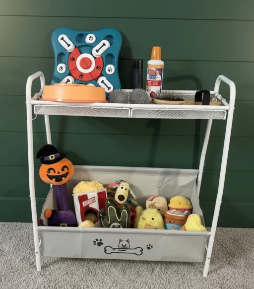 Lomivra large dog toy basket with storage organizer for dog accessories