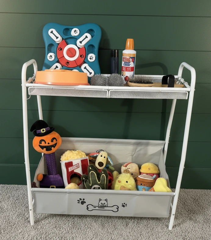 Lomivra large dog toy basket with storage organizer for dog accessories