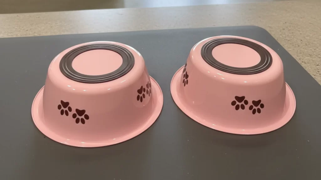 SOUXU nonslip stainless steel pet bowls for food and water