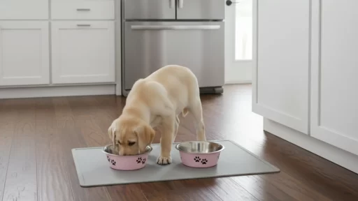 SOUXU stainless steel dog bowls with nonslip rubber bottom
