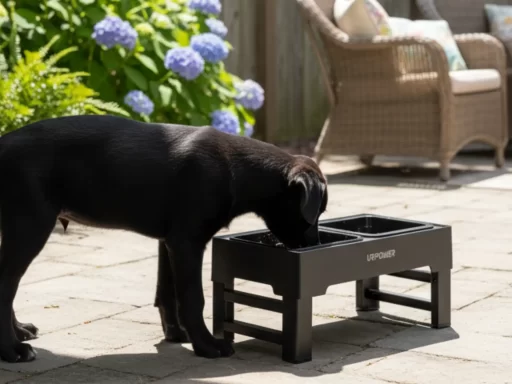 URPOWER 2-in-1 elevated slow feeder dog bowls