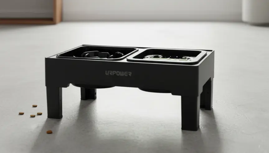 URPOWER 2-in-1 elevated slow feeder dog bowls with water bowl