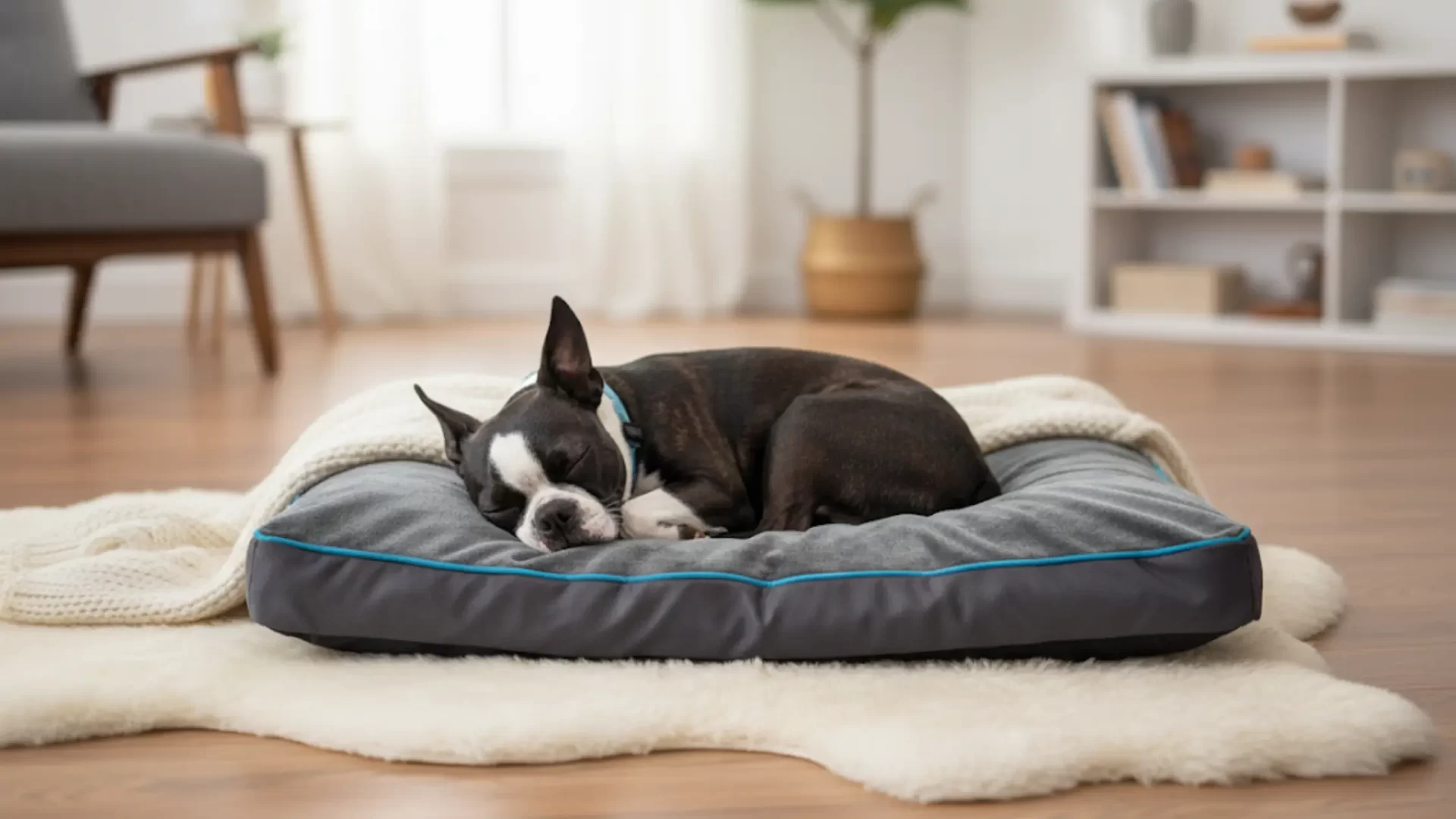washable dog bed with removable cover for large breeds