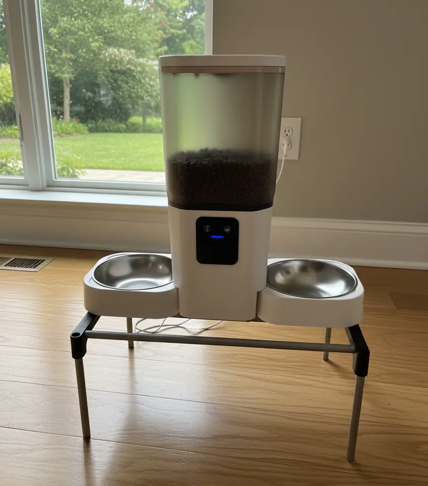 frienhund-dual-bowl-automatic-dog-feeder-two-dogs